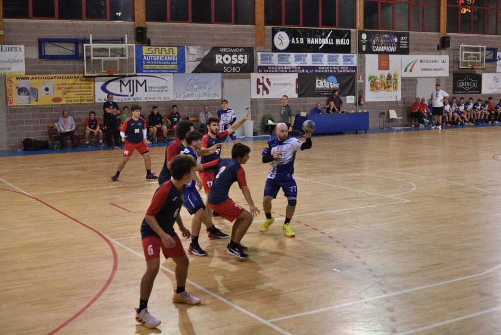 uno scatto della Cellini Padova durante la partita della Serie B maschile